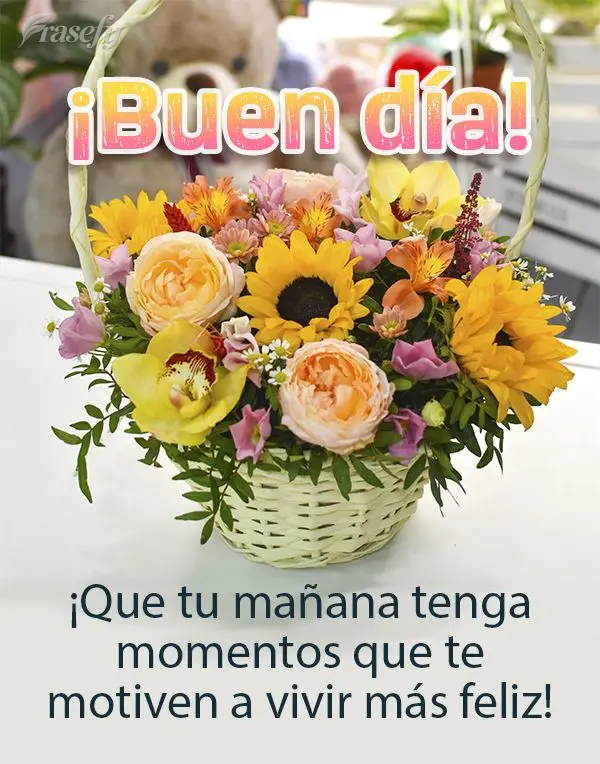 ¡Que tu mañana tenga momentos que te motiven a vivir más feliz! ¡Buen día!
