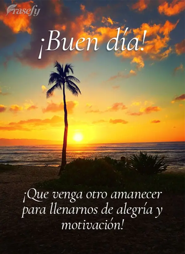 ¡Que venga otro amanecer para llenarnos de alegría y motivación! ¡Buen día!