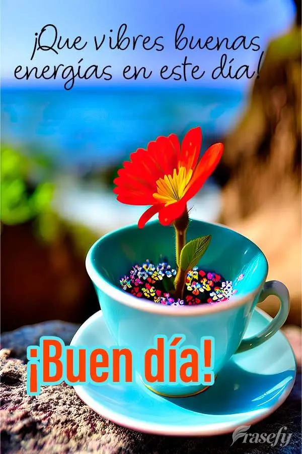 ¡Que vibres buenas energías en este día! ¡Buen día!