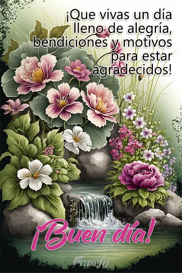 ¡Que vivas un día lleno de alegría, bendiciones y motivos para estar agradecidos! ¡Buen día!