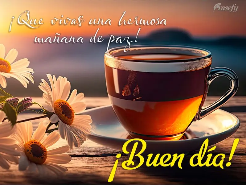 ¡Que vivas una hermosa mañana de paz! ¡Buen día!