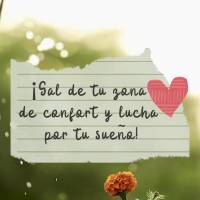 ¡Sal de tu zona de confort y lucha por tu sueño! ¡BUEN DÍA!