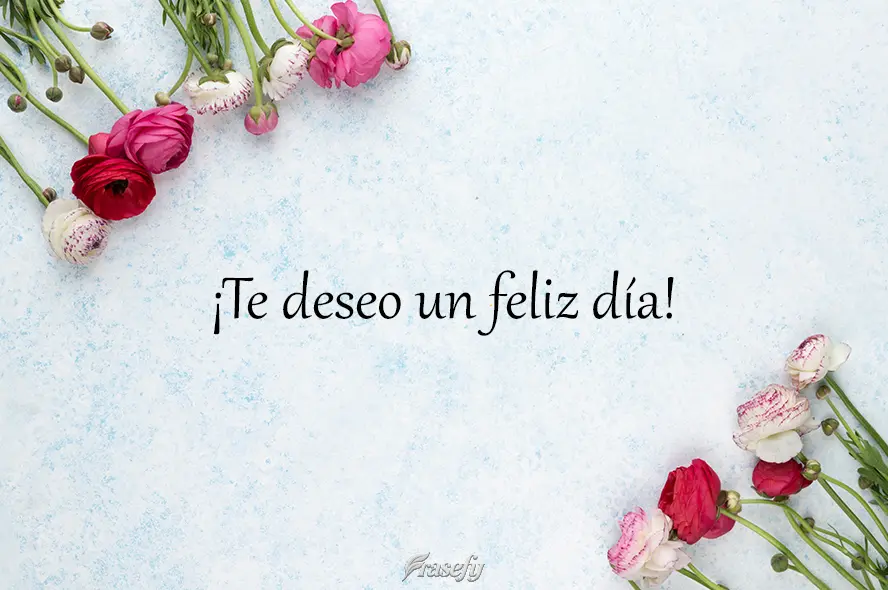 ¡Te deseo un feliz día!