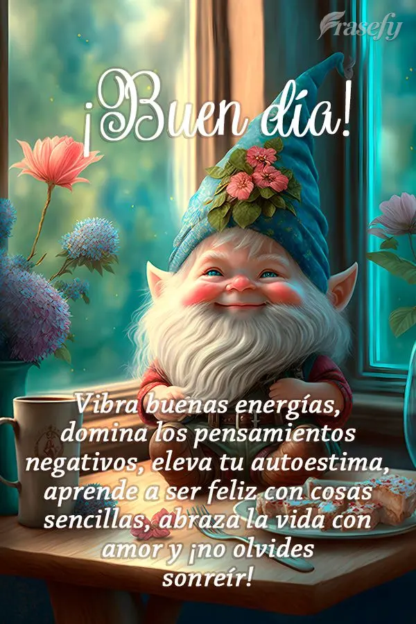 Vibra buenas energías, domina los pensamientos negativos, eleva tu autoestima, aprende a ser feliz con cosas sencillas, abraza la vida con amor y ¡no o...