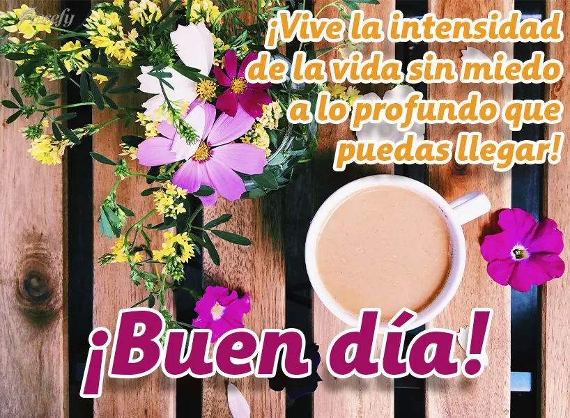 ¡Vive la intensidad de la vida sin miedo a lo profundo que puedas llegar! ¡Buen día!