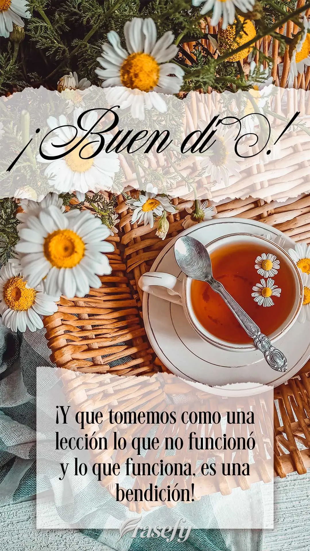 ¡Y que tomemos como una lección lo que no funcionó y lo que funciona, es una bendición! ¡Buen día!