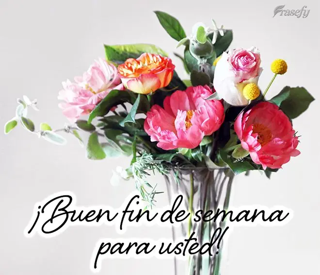 ¡Buen fin de semana para usted!
