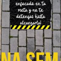¡Mantente enfocado en tu meta y no te detengas hasta alcanzarla! ¡Buena semana!