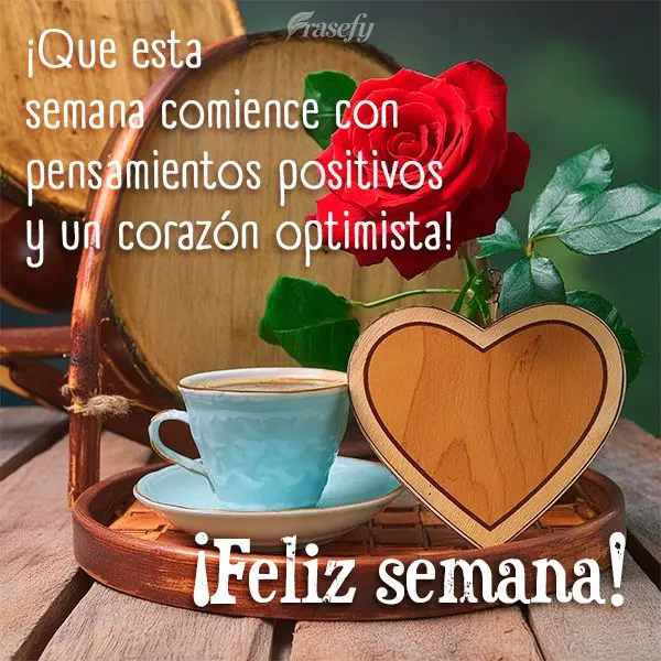 ¡Que esta semana comience con pensamientos positivos y un corazón optimista! ¡Feliz semana!
