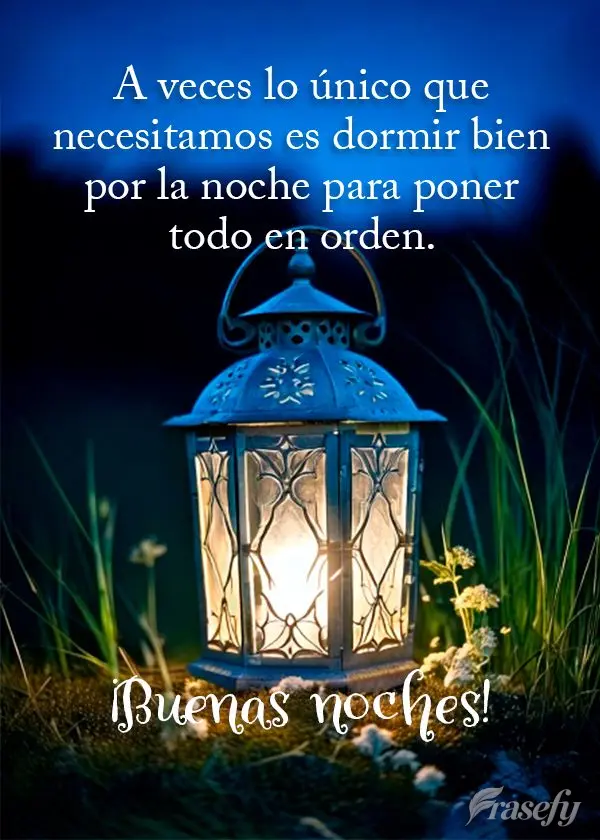 A veces lo único que necesitamos es dormir bien por la noche para poner todo en orden. ¡Buenas noches!