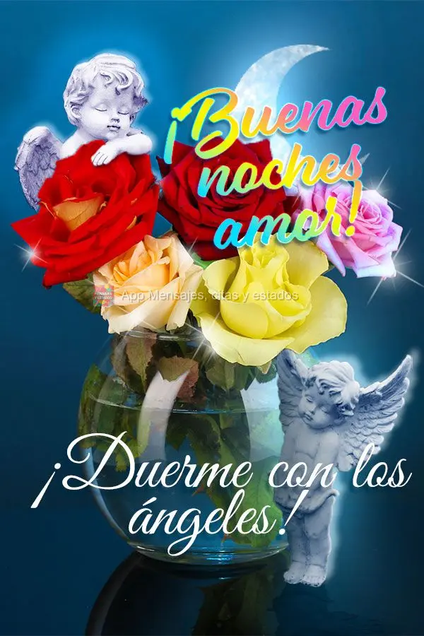 ¡Buenas noches amor! ¡Duerme con los ángeles!