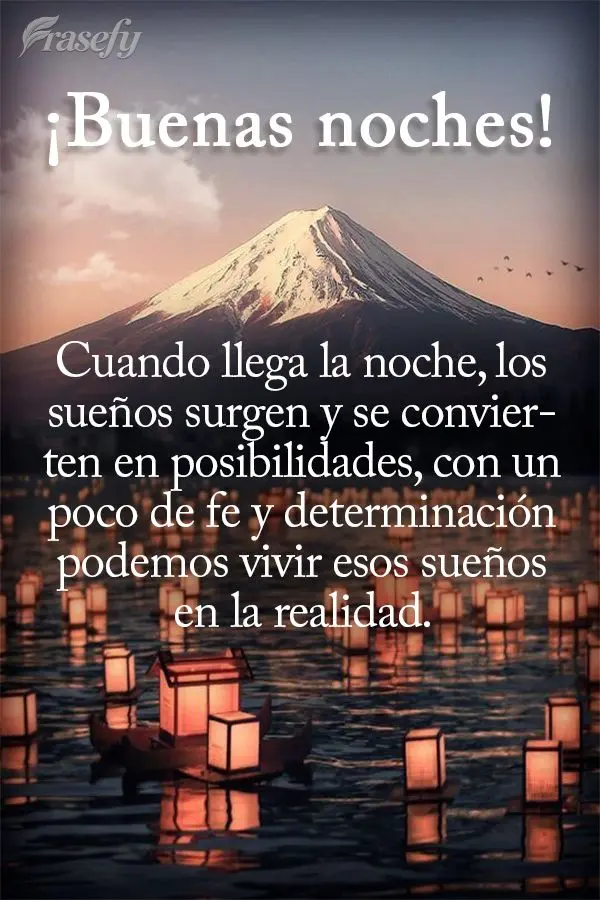 Cuando llega la noche, los sueños surgen y se convierten en posibilidades, con un poco de fe y determinación podemos vivir esos sueños en la realidad....