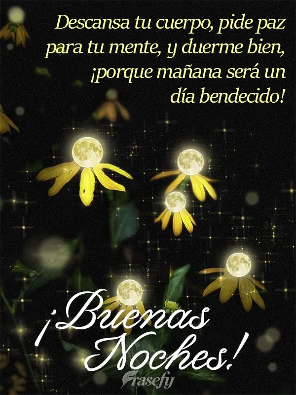 Descansa tu cuerpo, pide paz para tu mente, y duerme bien, ¡porque mañana será un día bendecido! ¡Buenas noches!