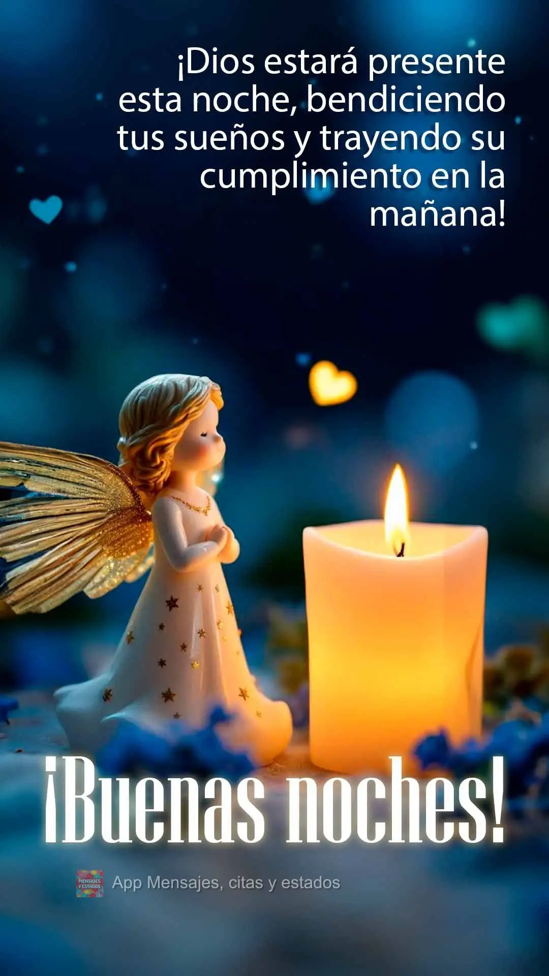 ¡Dios estará presente esta noche, bendiciendo tus sueños y trayendo su cumplimiento en la mañana! ¡Buenas noches!