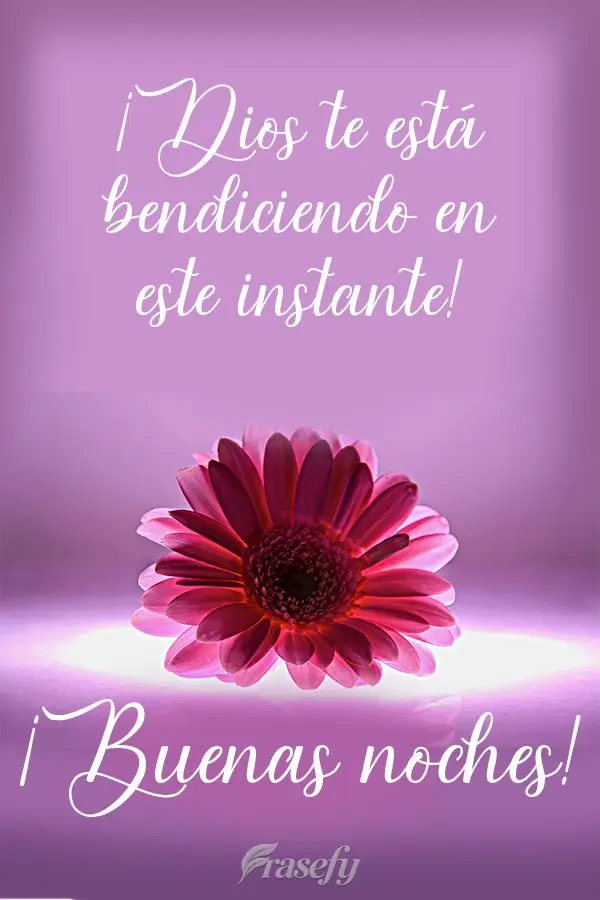 ¡Dios te está bendiciendo en este instante! ¡Buenas noches!