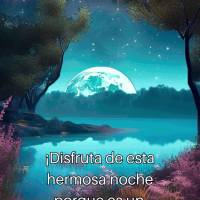 ¡Disfruta de esta hermosa noche porque es un regalo de Dios! ¡Buenas noches!