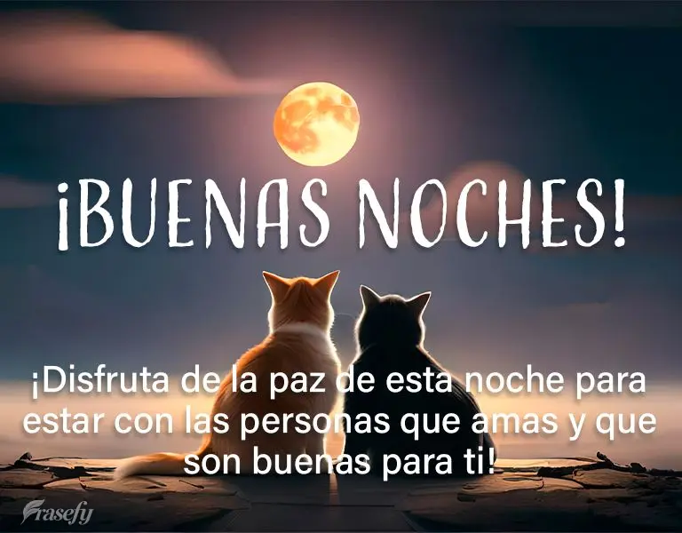 ¡Disfruta de la paz de esta noche para estar con las personas que amas y que son buenas para ti! ¡Buenas noches!