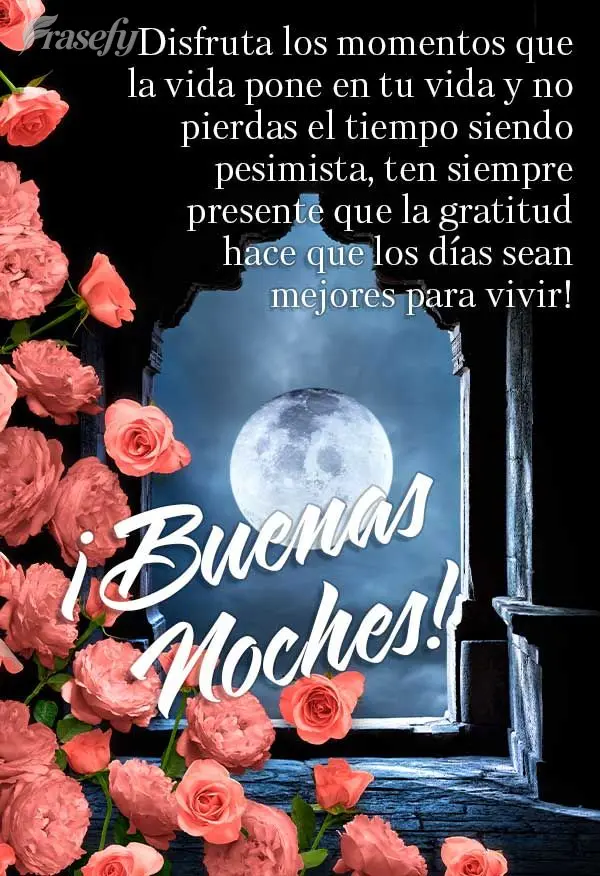 Disfruta los momentos que la vida pone en tu vida y no pierdas el tiempo siendo pesimista, ten siempre presente que la gratitud hace que los días sean m...