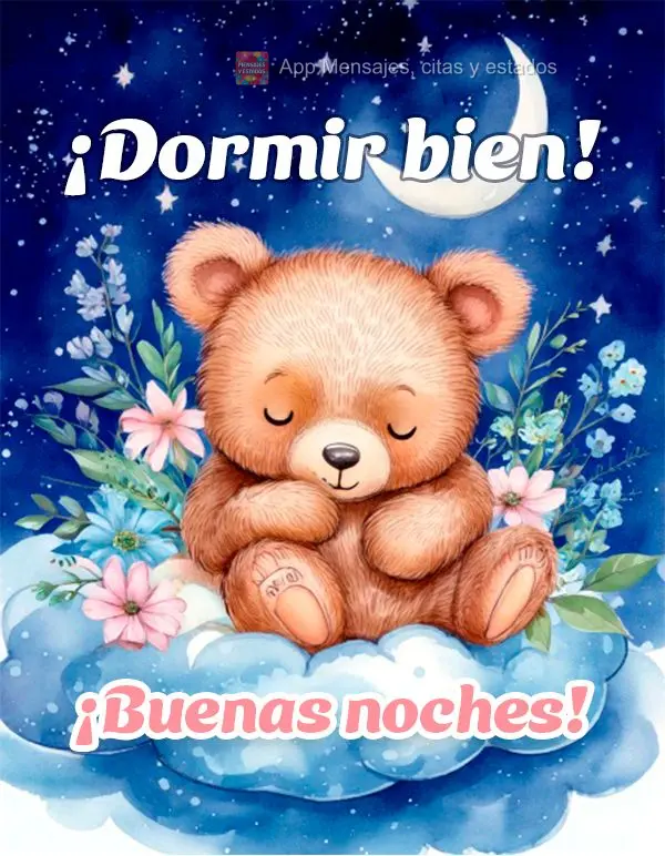 ¡Buenas noches! ¡Dormir bien!