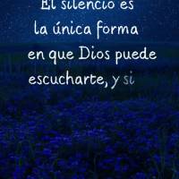 El silencio es la única forma en que Dios puede escucharte, y si prestas atención y oras con fe, ¡también lo escucharás! ¡Buenas noches!