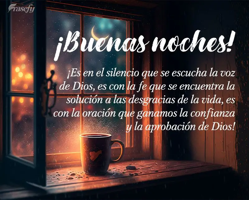 ¡Es en el silencio que se escucha la voz de Dios, es con la fe que se encuentra la solución a las desgracias de la vida, es con la oración que ganamos...