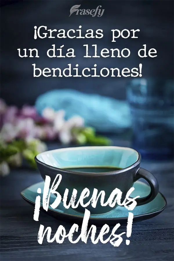 ¡Gracias por un día lleno de bendiciones! ¡Buenas noches!