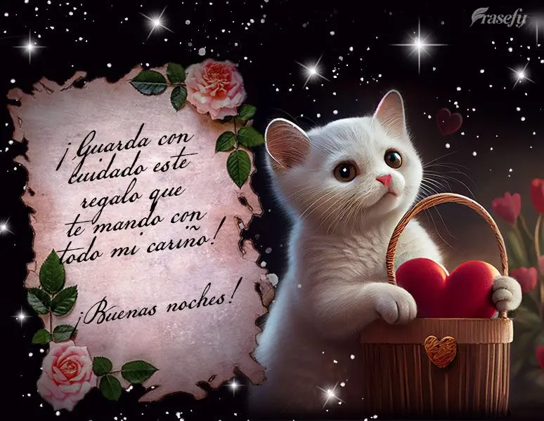 ¡Guarda con cuidado este regalo que te mando con todo mi cariño! ¡Buenas noches!