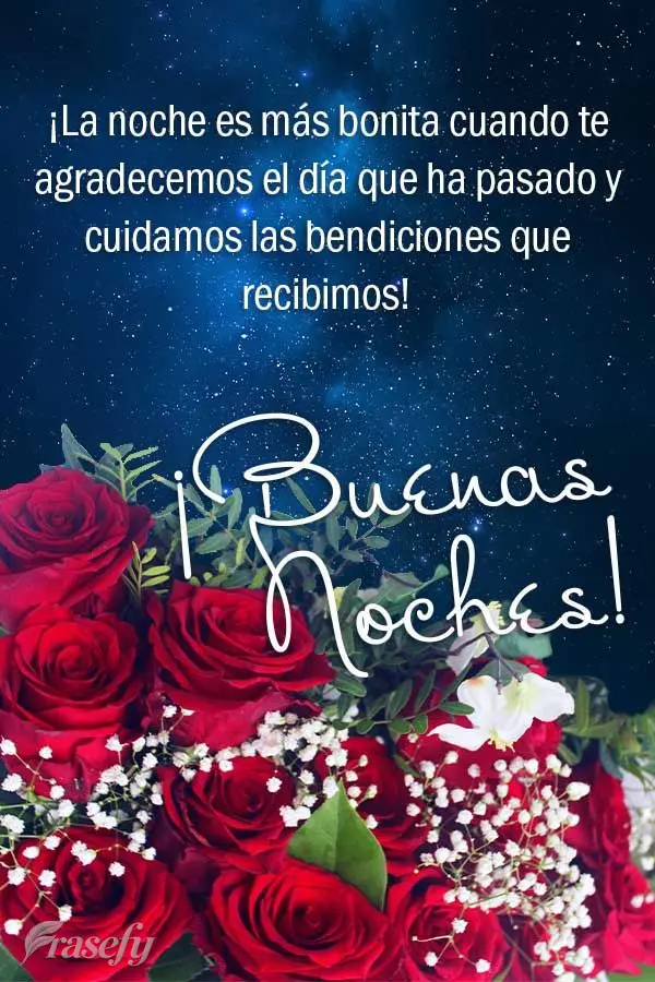 ¡La noche es más bonita cuando te agradecemos el día que ha pasado y cuidamos las bendiciones que recibimos! ¡Buenas noches!