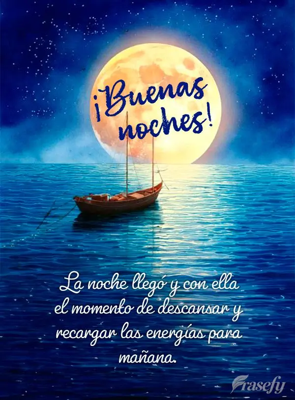 La noche llegó y con ella el momento de descansar y recargar las energías para mañana. ¡Buenas noches!