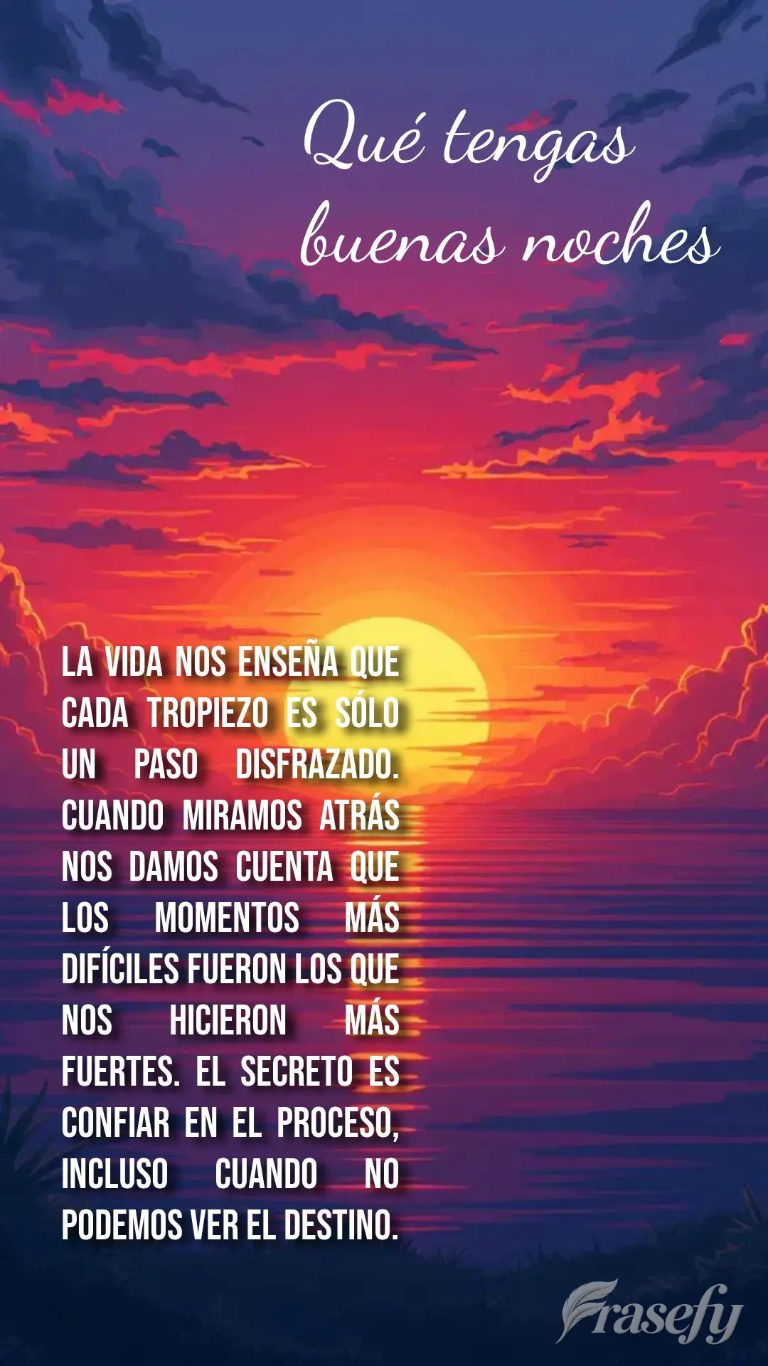 La vida nos enseña que cada tropiezo es sólo un paso disfrazado. Cuando miramos atrás nos damos cuenta que los momentos más difíciles fueron los que...