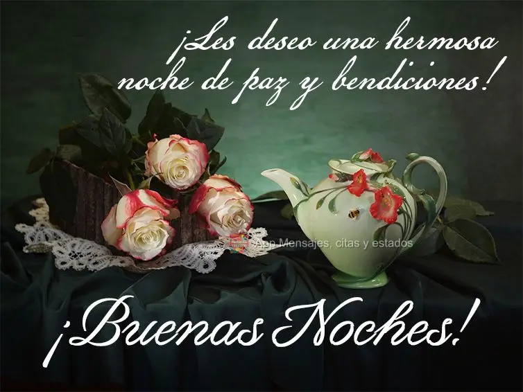 ¡Les deseo una hermosa noche de paz y bendiciones! ¡Buenas noches!