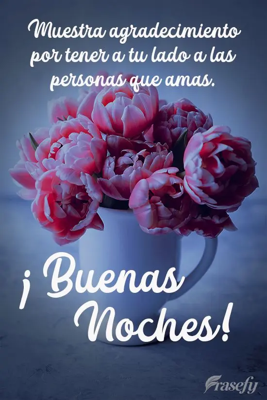 Muestra agradecimiento por tener a tu lado a las personas que amas. ¡Buenas noches!