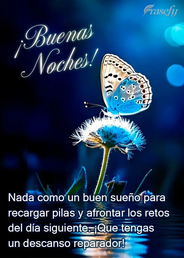 Nada como un buen sueño para recargar pilas y afrontar los retos del día siguiente. ¡Que tengas un descanso reparador! ¡Buenas noches!
