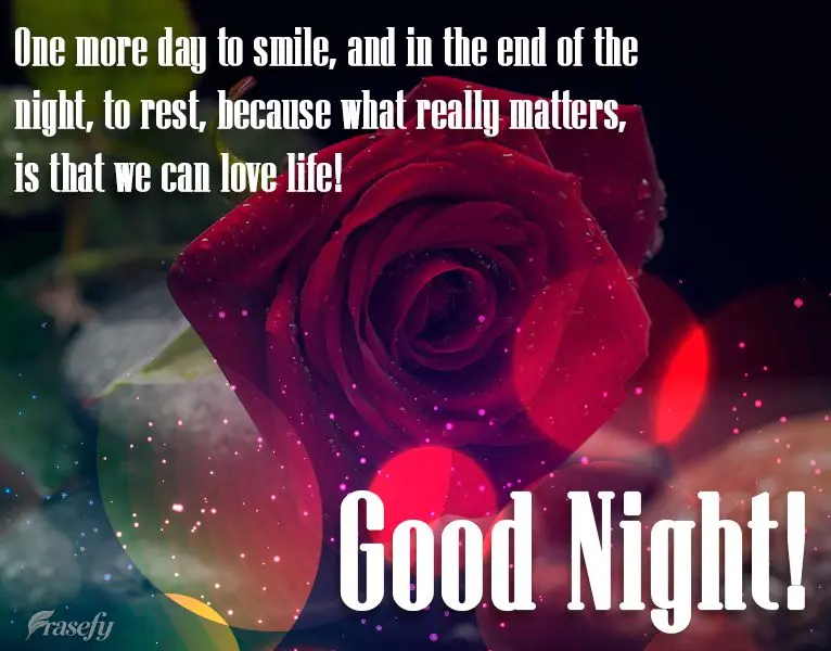 Otro día más para sonreír y descansar al final de la noche, ¡porque lo que realmente importa es que podamos amar la vida! ¡Buenas noches!