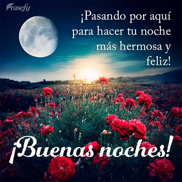 ¡Pasando por aquí para hacer tu noche más hermosa y feliz! ¡Buenas noches!