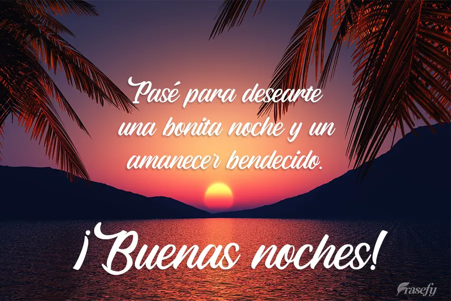 Pasé para desearte una bonita noche y un amanecer bendecido. ¡Buenas noches!