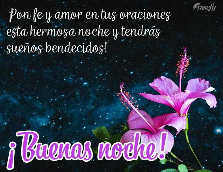 ¡Pon fe y amor en tus oraciones esta hermosa noche y tendrás sueños bendecidos! ¡Buenas noche!
