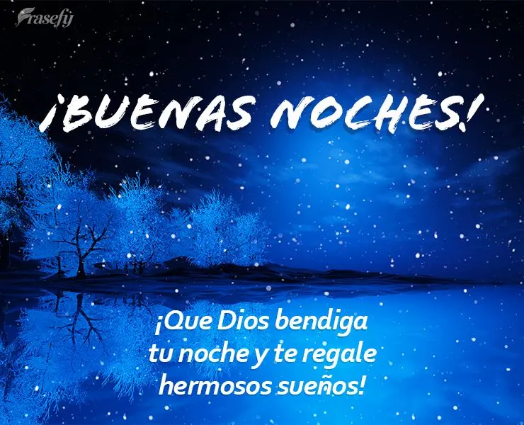 ¡Que Dios bendiga tu noche y te regale hermosos sueños! ¡Buenas noches!