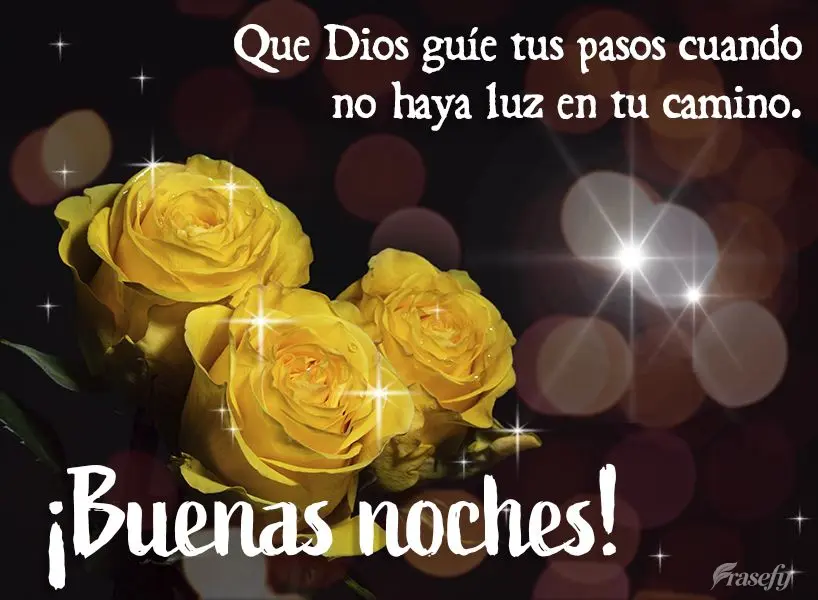 Que Dios guíe tus pasos cuando no haya luz en tu camino. ¡Buenas noches!