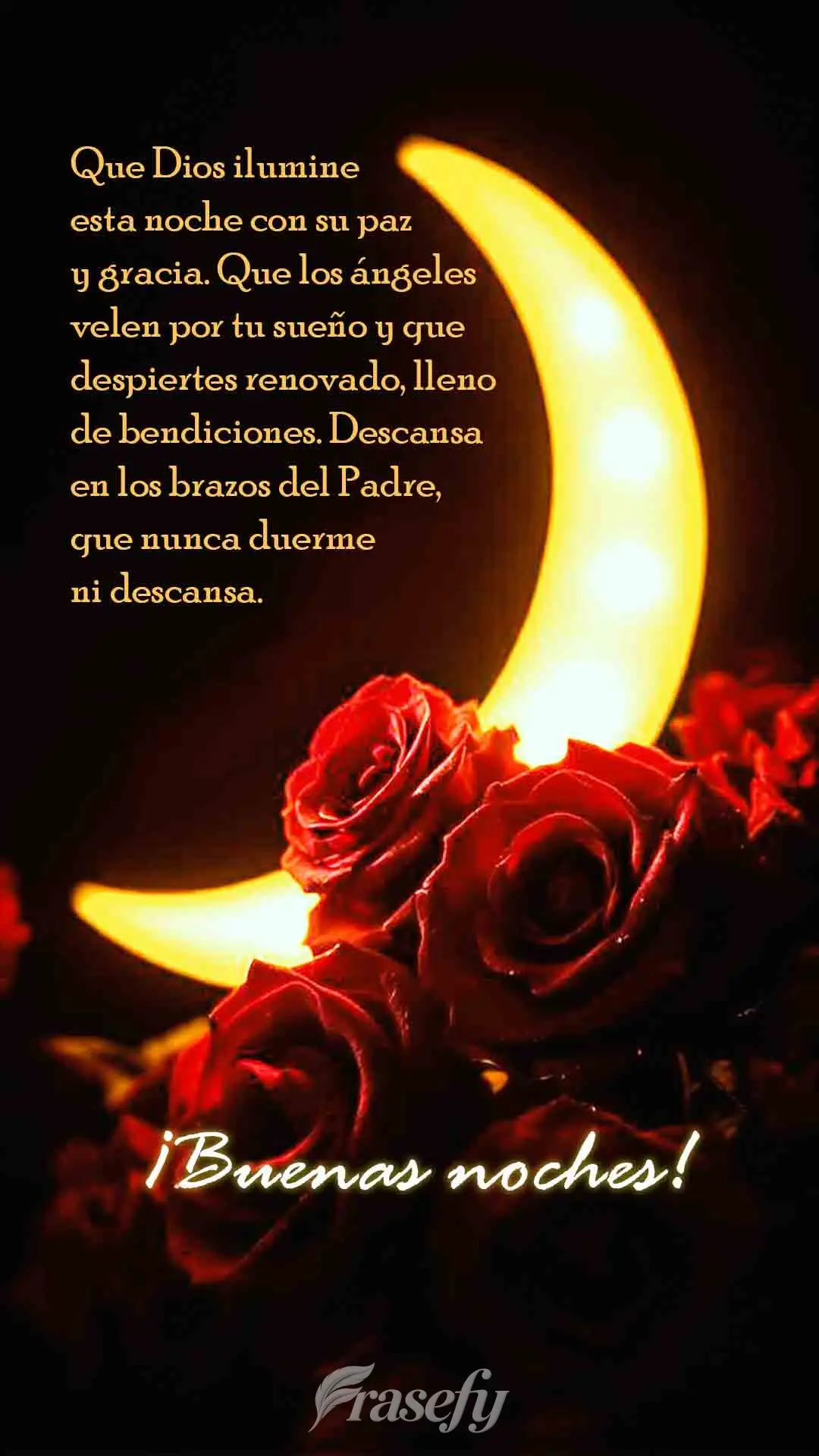 Que Dios ilumine esta noche con su paz y gracia. Que los ángeles velen por tu sueño y que despiertes renovado, lleno de bendiciones. Descansa en los br...
