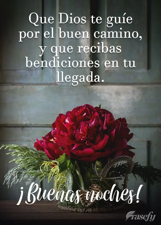 Que Dios te guíe por el buen camino, y que recibas bendiciones en tu llegada. ¡Buenas noches!