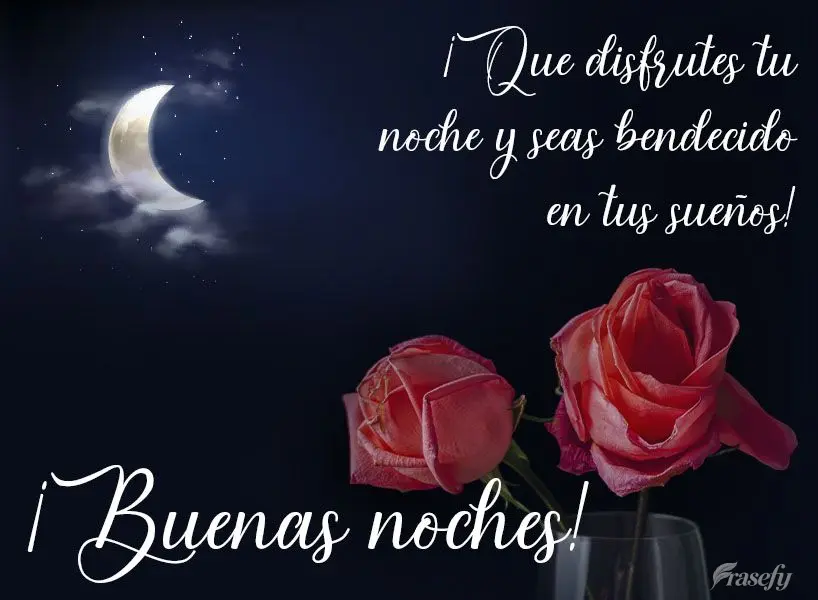¡Que disfrutes tu noche y seas bendecido en tus sueños! ¡Buenas noches!
