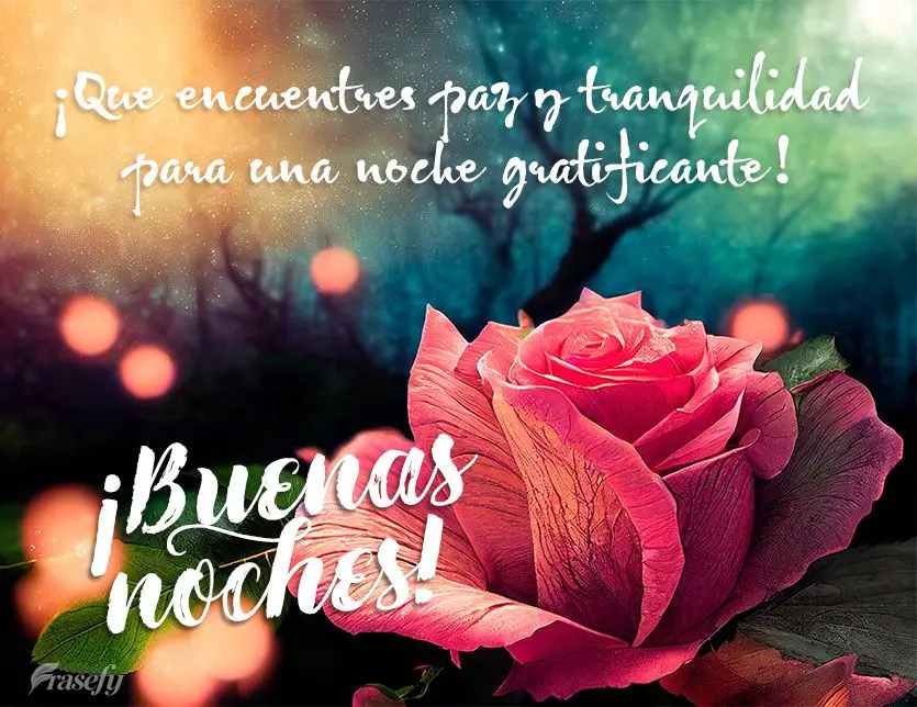 ¡Que encuentres paz y tranquilidad para una noche gratificante! ¡Buenas noches!