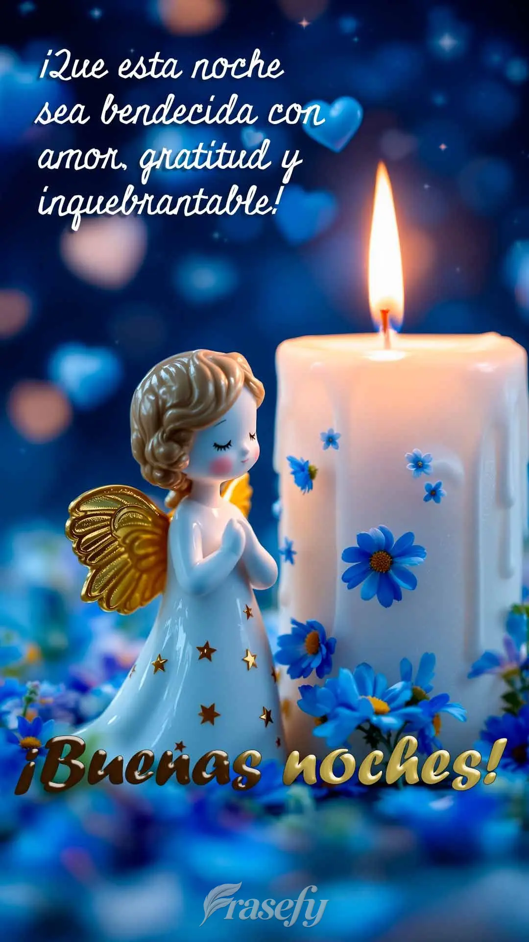 ¡Que esta noche sea bendecida con amor, gratitud y fe inquebrantable! ¡Buenas noches!
