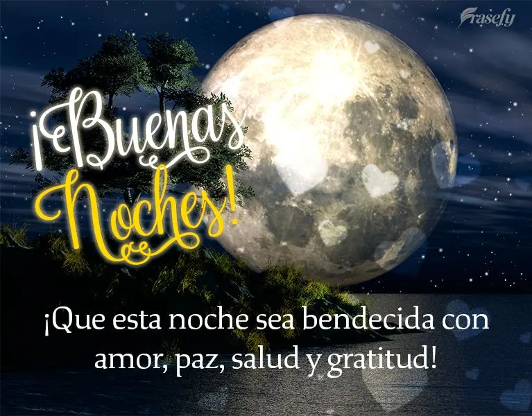 ¡Que esta noche sea bendecida con amor, paz, salud y gratitud! ¡Buenas noches!