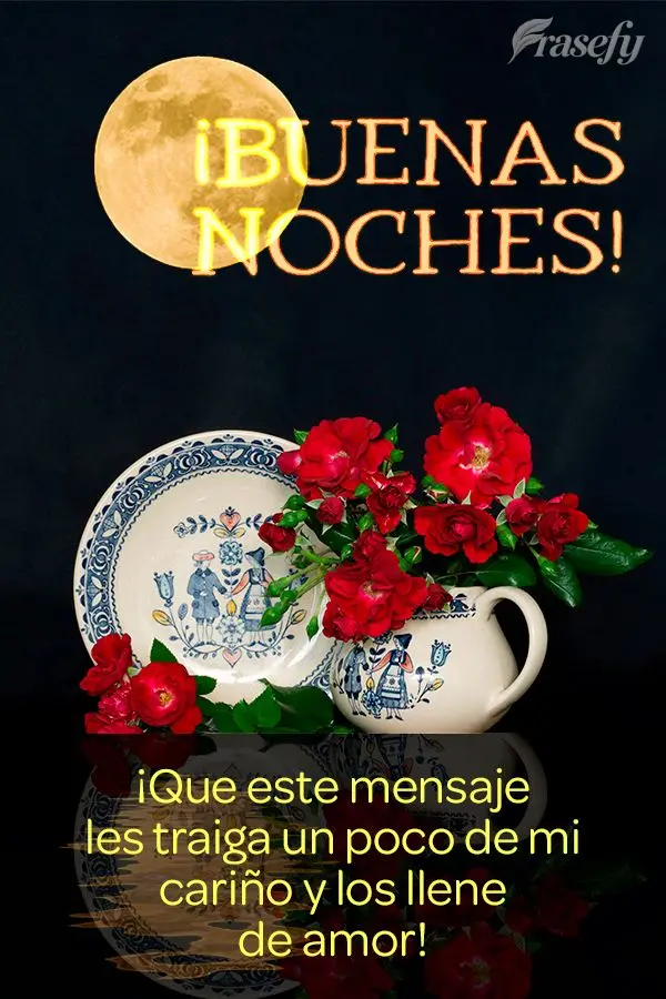 ¡Que este mensaje les traiga un poco de mi cariño y los llene de amor! ¡Buenas noches!