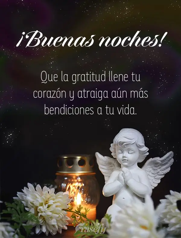 Que la gratitud llene tu corazón y atraiga aún más bendiciones a tu vida. ¡Buenas noches!