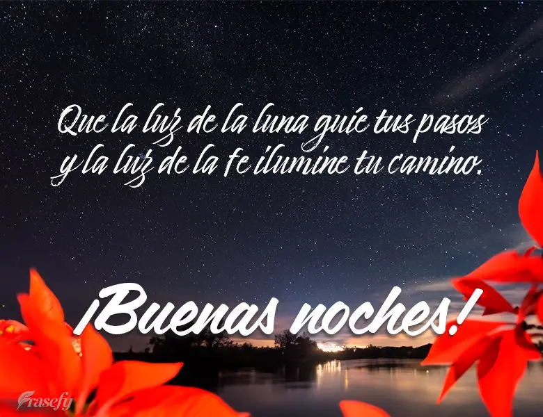Que la luz de la luna guíe tus pasos y la luz de la fe ilumine tu camino. ¡Buenas noches!