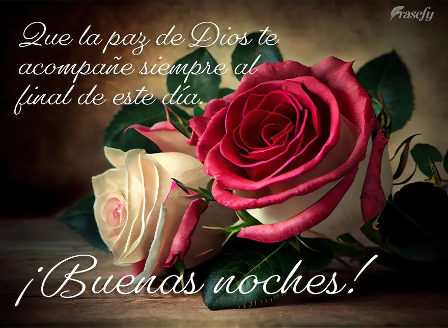 Que la paz de Dios te acompañe siempre al final de este día. ¡Buenas noches!