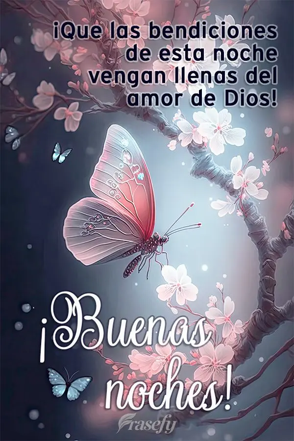 ¡Que las bendiciones de esta noche vengan llenas del amor de Dios! ¡Buenas noches!